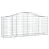 vidaXL Cestas de gaviones 15 uds forma de arco hierro 200x50x80/100 cm