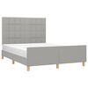 vidaXL Cama sin colch&oacute;n tela gris claro 140x190 cm