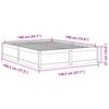 vidaXL Estructura de cama sin colch&oacute;n madera maciza de pino 140x190 cm