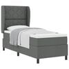 vidaXL Cama tipo Box Spring con cabecera Gris oscuro 80 x 200 cm tela