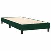 vidaXL Cama box spring con colch&oacute;n terciopelo verde oscuro 80x220 cm