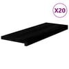 vidaXL Pelda&ntilde;os de escalera 20 uds madera maciza roble marr&oacute;n negro