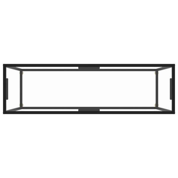 vidaXL Mesa consola vidrio templado transparente 120x35x75 cm