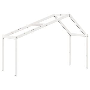 vidaXL Techo de cama infantil madera maciza blanco 203x95,5x142 cm