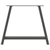 vidaXL Patas para mesa de comedor en forma de A (2 unidades), antracita, 90 x (72-73) cm, acero
