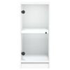 vidaXL Armario auxiliar con puertas de vidrio blanco 35x37x75,5 cm