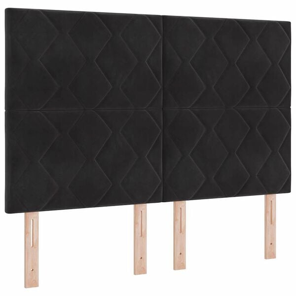 vidaXL Cama tipo Box Spring con colch&oacute;n Negro 140 x 200 cm tela