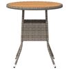 vidaXL mesa de cena con almacenamiento Gris y Acacia 70 x 70 x 73 cm