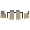 vidaXL Conjunto de Comedor de Jard&iacute;n 7 pcs Beige y Gris Claro