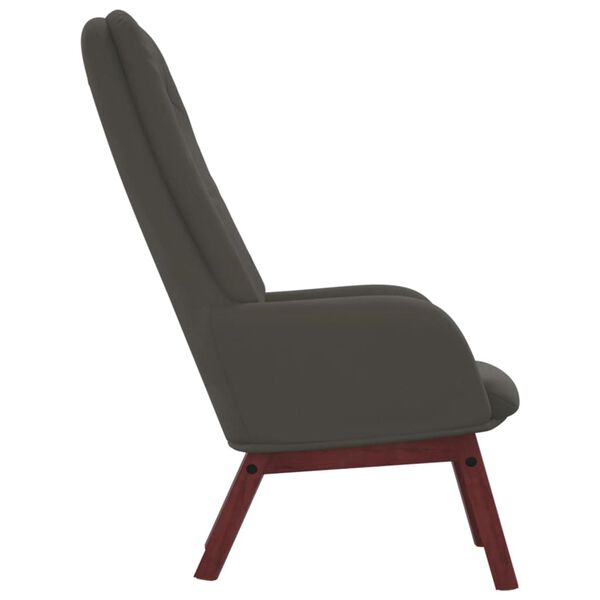 vidaXL Sillón de relax de terciopelo gris oscuro