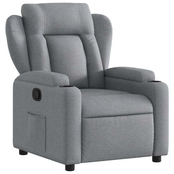 vidaXL Sill&oacute;n reclinable de tela gris claro