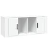 vidaXL Mueble para TV madera contrachapada blanco 100x35x40 cm