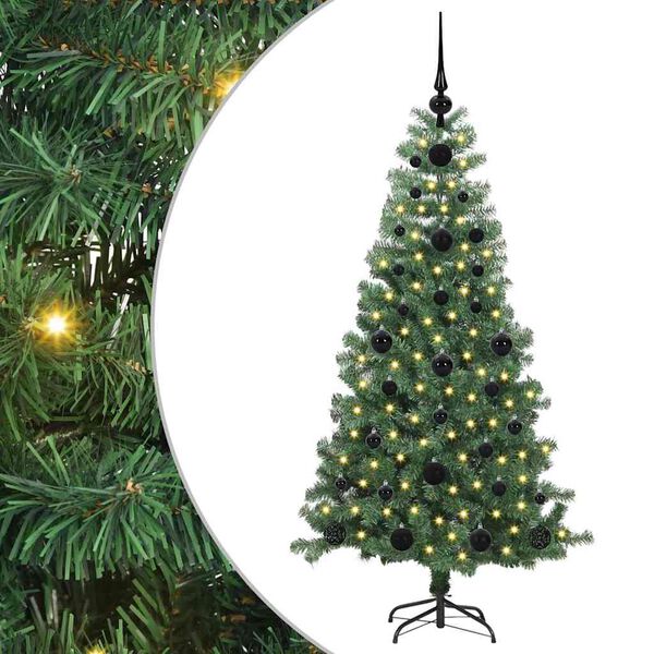 vidaXL &Aacute;rbol de Navidad con 150 LED con soporte Verde 120 cm PVC