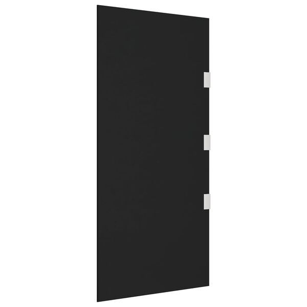 vidaXL Panel lateral dosel de puerta vidrio templado negro 50x100 cm