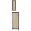 vidaXL Set de muebles de ba&ntilde;o 3 pzas madera contrachapada roble Sonoma