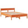 vidaXL Cama sin colch&oacute;n madera maciza de pino marr&oacute;n cera 160x200 cm