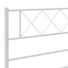 vidaXL Estructura cama sin colchón con cabecero metal blanco 75x190 cm