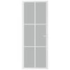 vidaXL Puerta interior de vidrio y aluminio blanco mate 76x201,5 cm