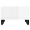 vidaXL Mesa de centro madera contrachapada blanco brillo 60x50x36,5 cm