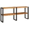 vidaXL Mesa Consola Marr&oacute;n 160 x 33 x 75 cm Madera de mango maciza