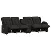 vidaXL Sillón de masaje reclinable 4 plazas con portavasos tela negro