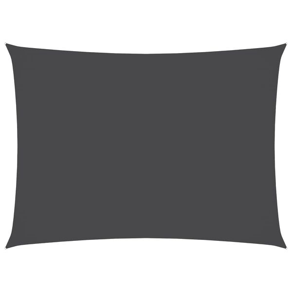 vidaXL Toldo de vela rectangular tela Oxford gris antracita 3x5 m