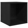 vidaXL Caja para &aacute;lbumes de vinilo Roble Negro 37 x 36,5 x 38 cm