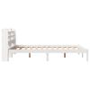 vidaXL Estructura de cama sin colch&oacute;n madera de pino blanco 135x190 cm