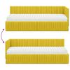 vidaXL Estructura de Cama Esquina con Colch&oacute;n 2 pcs Amarillo