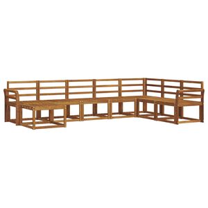 vidaXL Conjunto de sof&aacute;s de exterior 8 pcs Natural