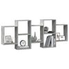 vidaXL Estante de pared madera ingenier&iacute;a gris hormig&oacute;n 159x18x65 cm