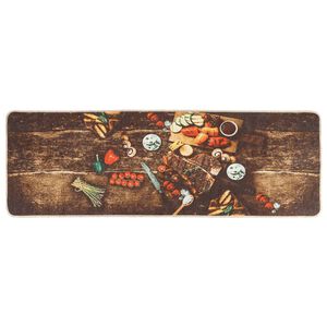 vidaXL Alfombra de cocina lavable antideslizante multicolor 60x180 cm