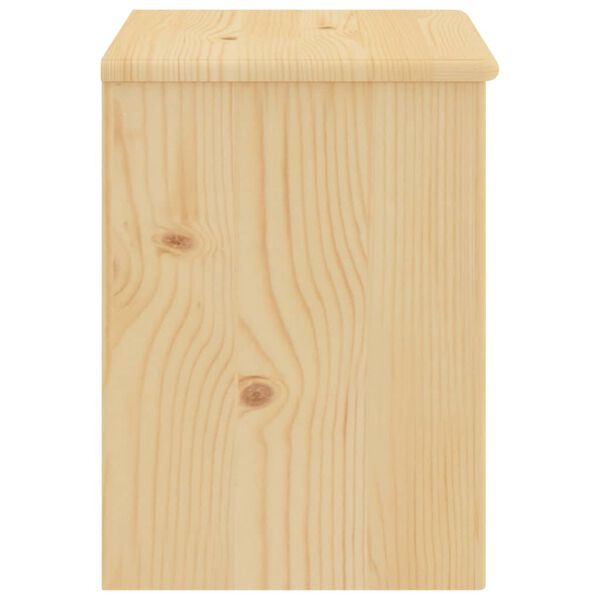 vidaXL Mesita de noche madera maciza de pino madera clara 35x30x40 cm