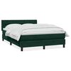vidaXL Cama box spring con colch&oacute;n terciopelo verde oscuro 140x210 cm