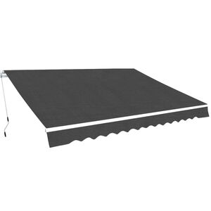 vidaXL Toldo plegable de operaci&oacute;n manual 350 cm antracita