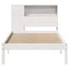 vidaXL Cama con estantería sin colchón madera maciza blanca 75x190 cm
