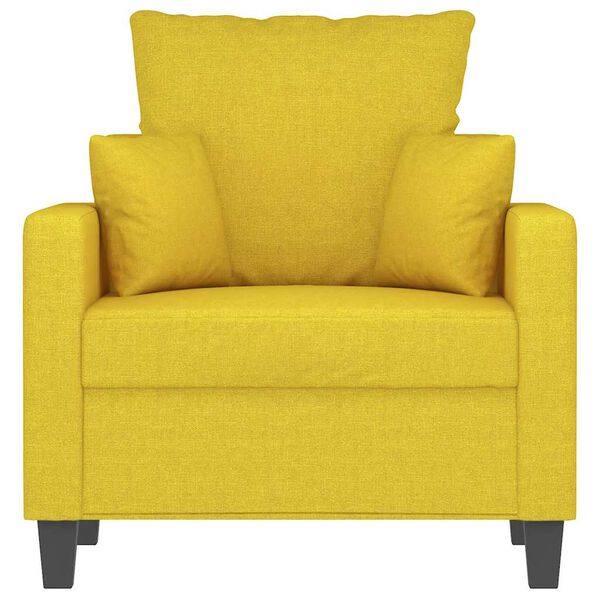 vidaXL Sill&oacute;n de tela amarillo claro 60 cm