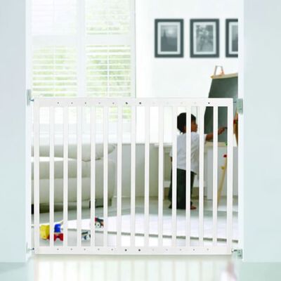 Mac Lean Valla de seguridad para bebés madera blanco 64-100 cm