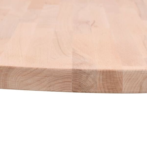 vidaXL Tablero redondo de madera maciza de haya &Oslash;50x4 cm