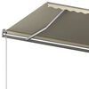 vidaXL Toldo retr&aacute;ctil manual con postes crema 6x3,5 m