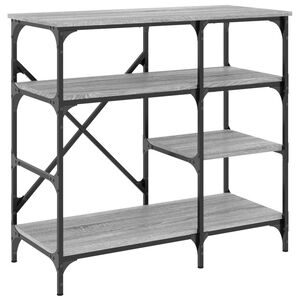 vidaXL Estanter&iacute;a de cocina madera ingenier&iacute;a metal gris 90x40x84 cm