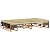vidaXL Conjunto de sof&aacute;s de exterior con coj&iacute;n 11 pcs Natural y Beige