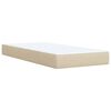 vidaXL Cama box spring con colch&oacute;n tela color crema 90x200 cm