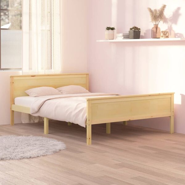 vidaXL Estructura de cama sin colchón madera de pino maciza 120x200 cm