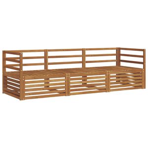 vidaXL Conjunto de sof&aacute;s de exterior 3 pcs Natural