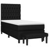 vidaXL Cama box spring con colch&oacute;n tela negro 90x200 cm