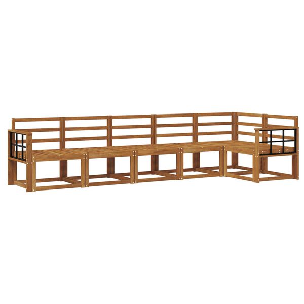 vidaXL Conjunto de sof&aacute;s de exterior 6 pcs Natural