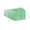 vidaXL Invernadero con estructura de acero verde 16 m&sup2; 8x2x2 m