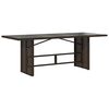 vidaXL Set de mesa y sillas jard&iacute;n 9 piezas y cojines rat&aacute;n PE marr&oacute;n