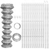vidaXL Valla de alambre y postes acero galvanizado plateado 25x0,8 m
